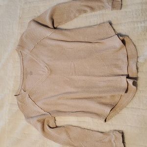 American Eagle women's long sleeve shirt, waffle pattern, small